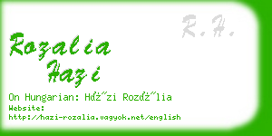 rozalia hazi business card